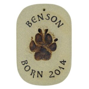Ballymorris Pottery and School, Ballymorris, Co. Clare, Ireland. Personalised keepsake of a pet's paw print