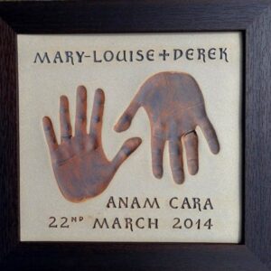 Ballymorris Pottery and School, Ballymorris, Co. Clare, Ireland. Personalised keepsake of a wedding plaque